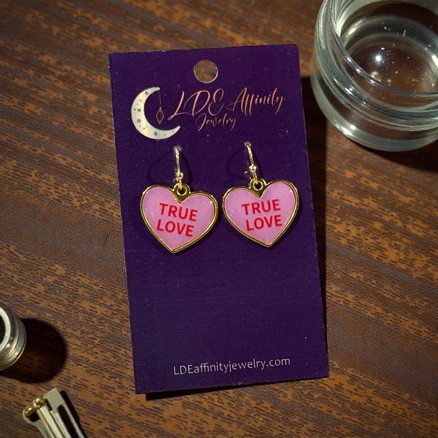 Conversation Valentine Heart Dangle Earrings