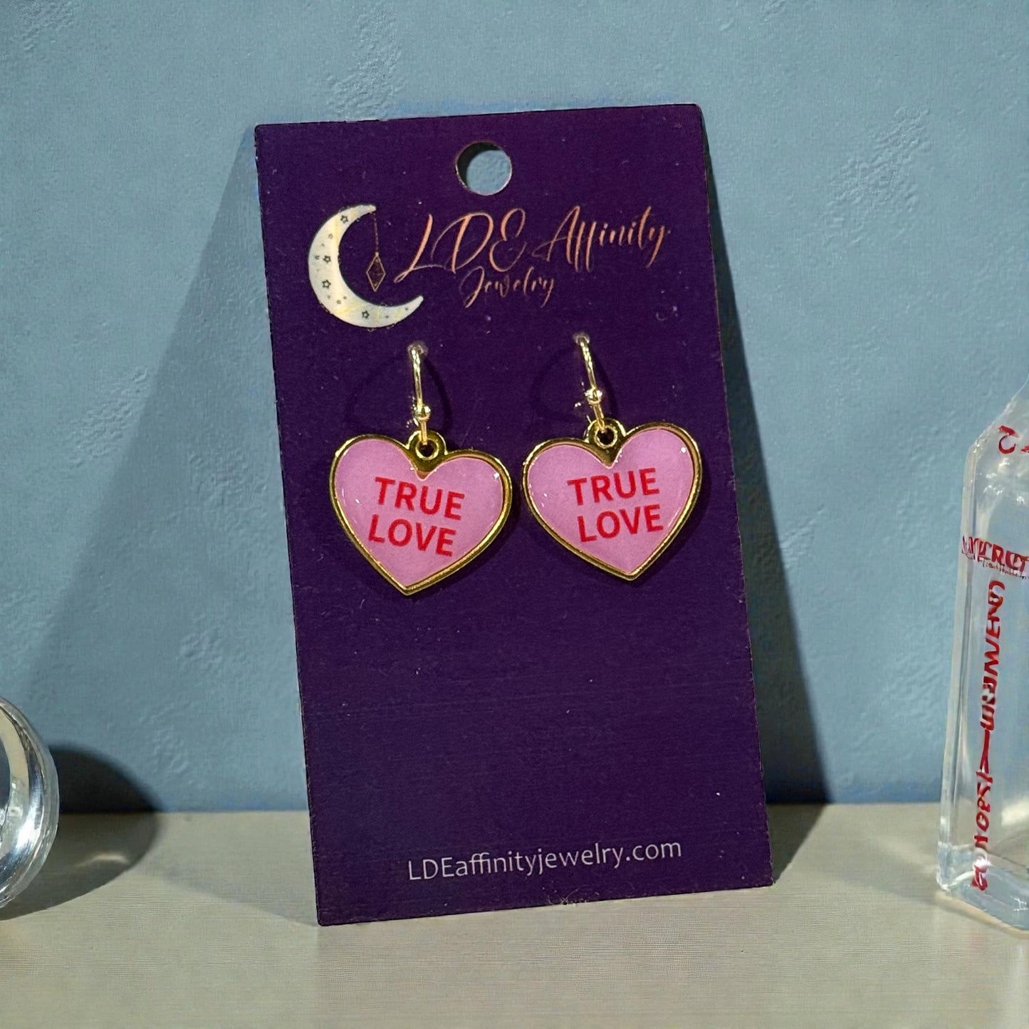 Conversation Valentine Heart Dangle Earrings