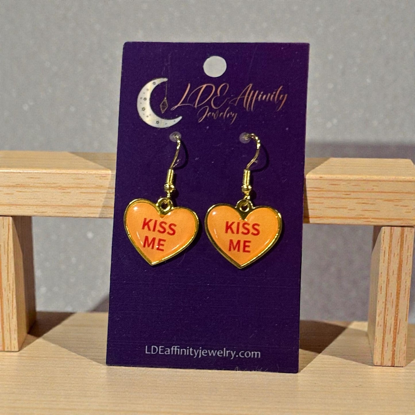 Conversation Valentine Heart Dangle Earrings