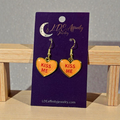 Conversation Valentine Heart Dangle Earrings
