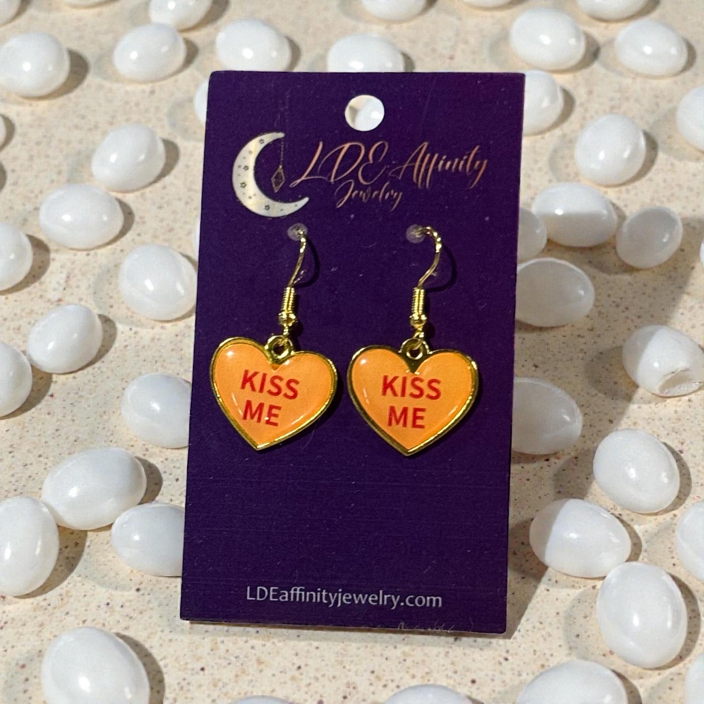 Conversation Valentine Heart Dangle Earrings