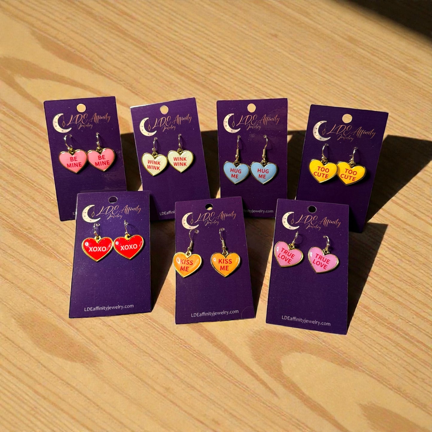 Conversation Valentine Heart Dangle Earrings