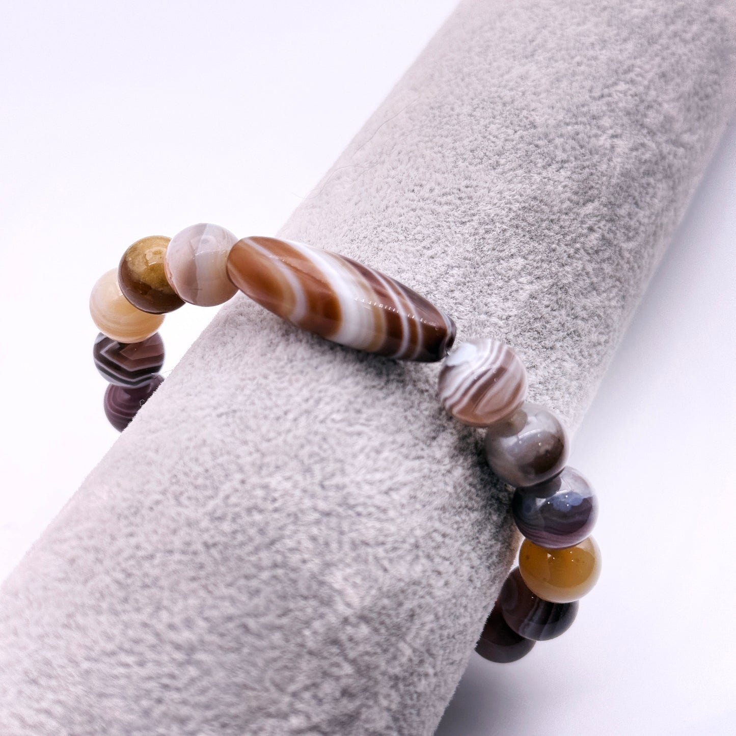 Brown Banded Agate Gemstone bracelet