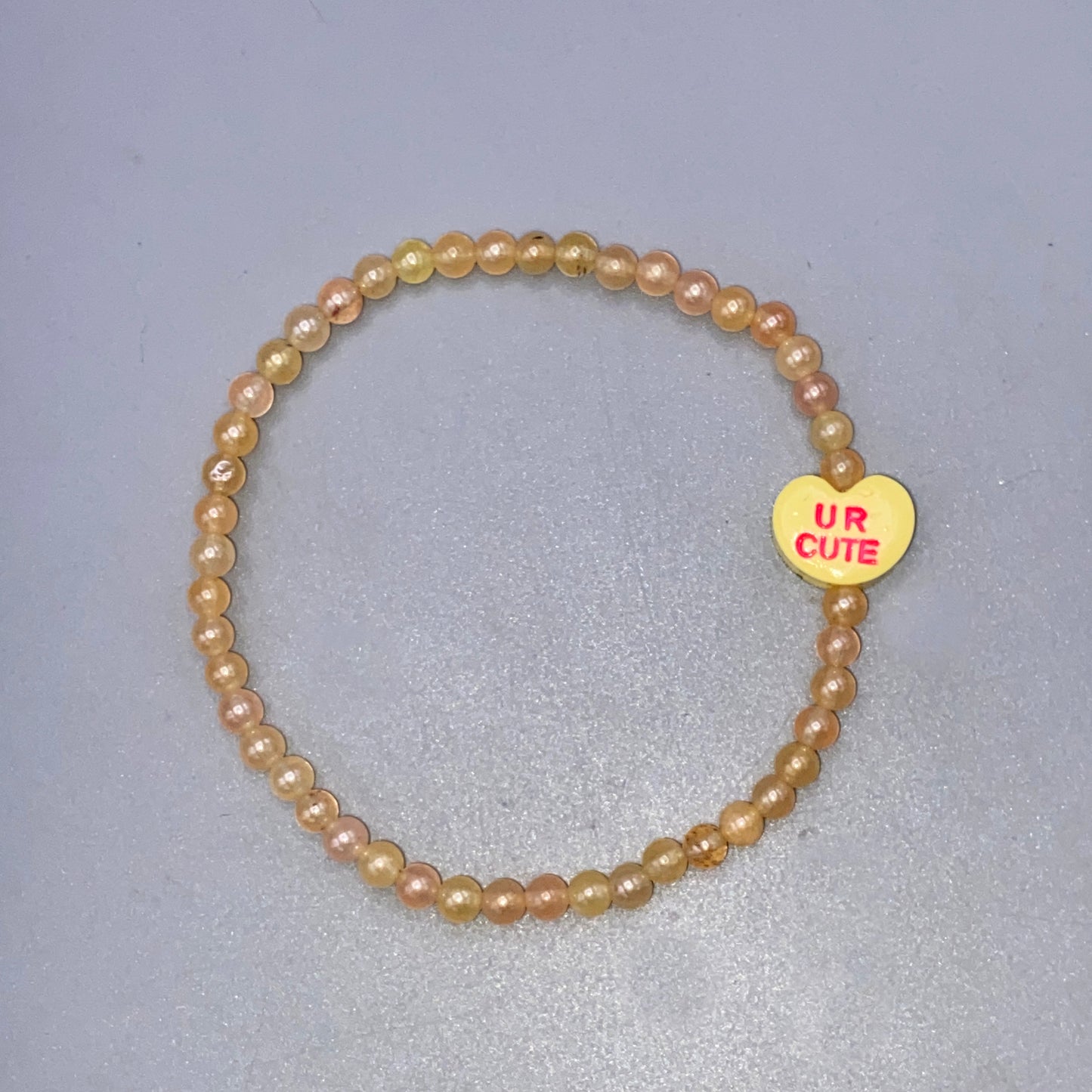 Small Candy Heart Valentine's Phrase Bracelets