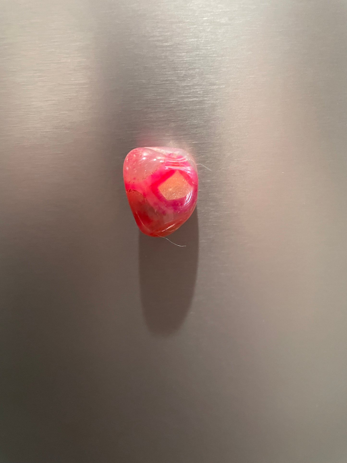 Pink Agate Refrigerator Magnet