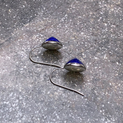 Lapis Lazuli Minimalist Earrings