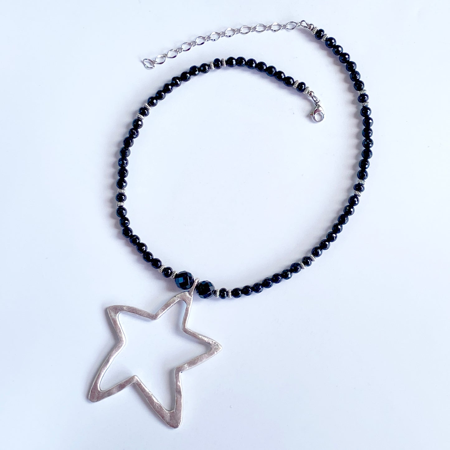 Onyx and Star Necklace