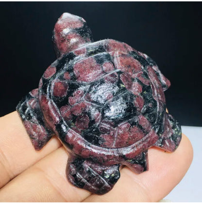Garnet Tortoise Figurine