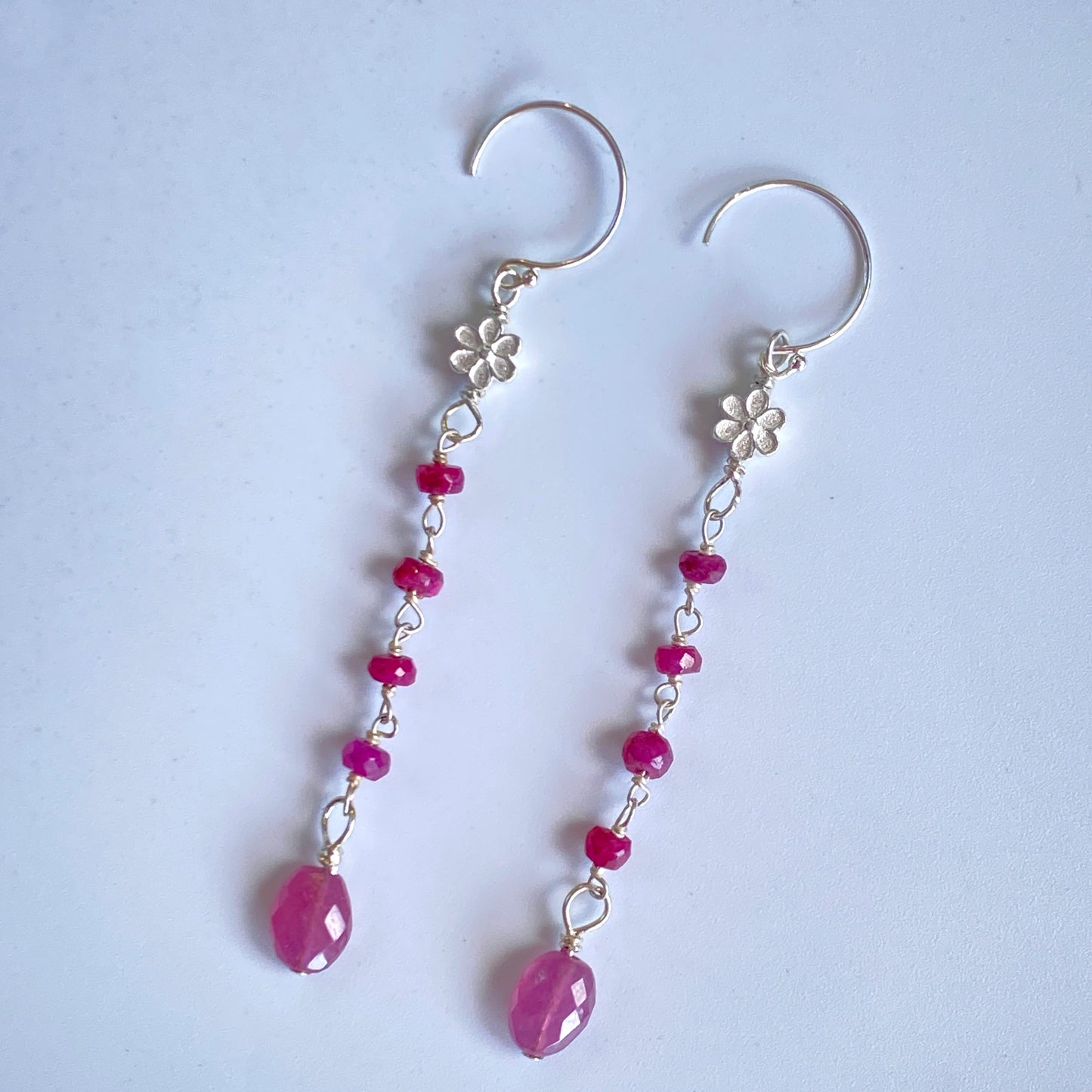 Ruby gemstone Dangle Earrings