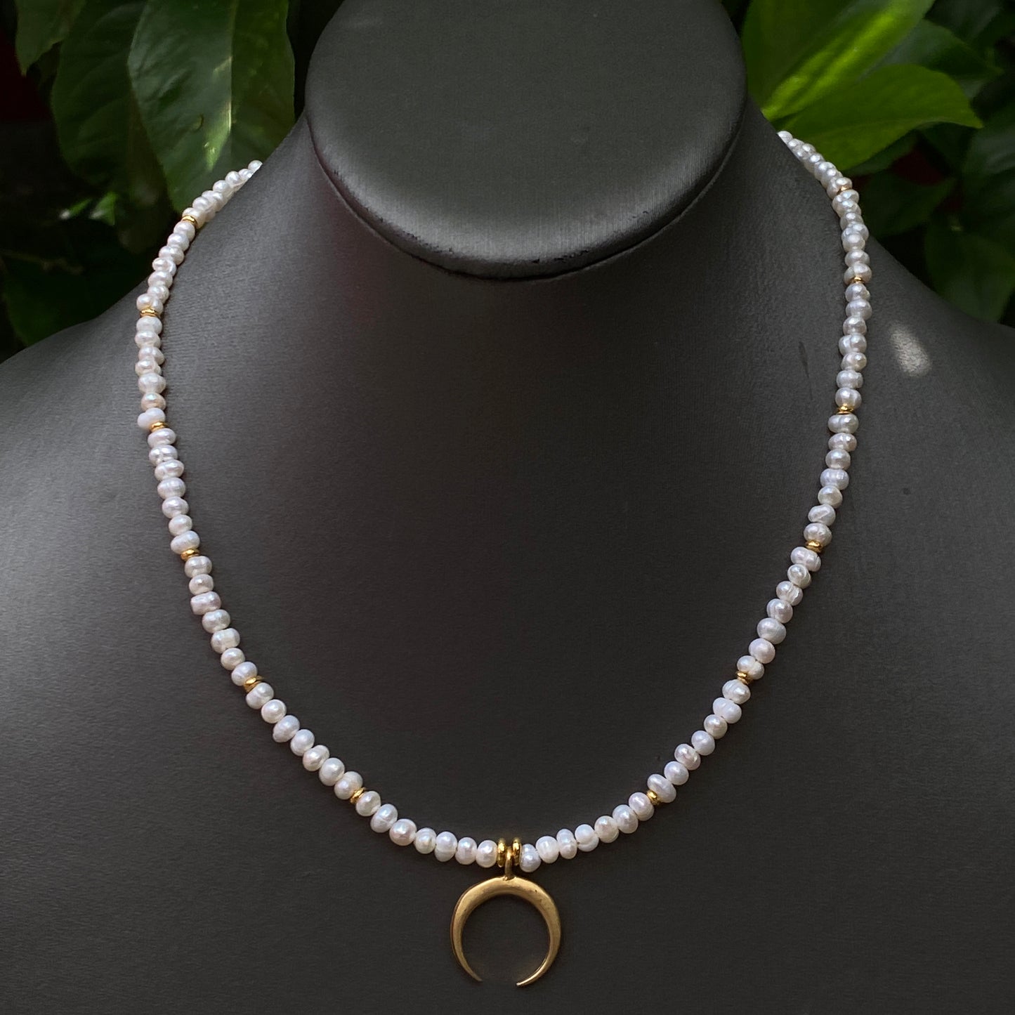 Pearl and Moon Necklace