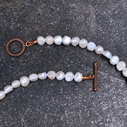Tibetan Agate and Beaded Pearl Necklace