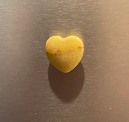 Yellow Topaz Heart Refrigerator Magnet