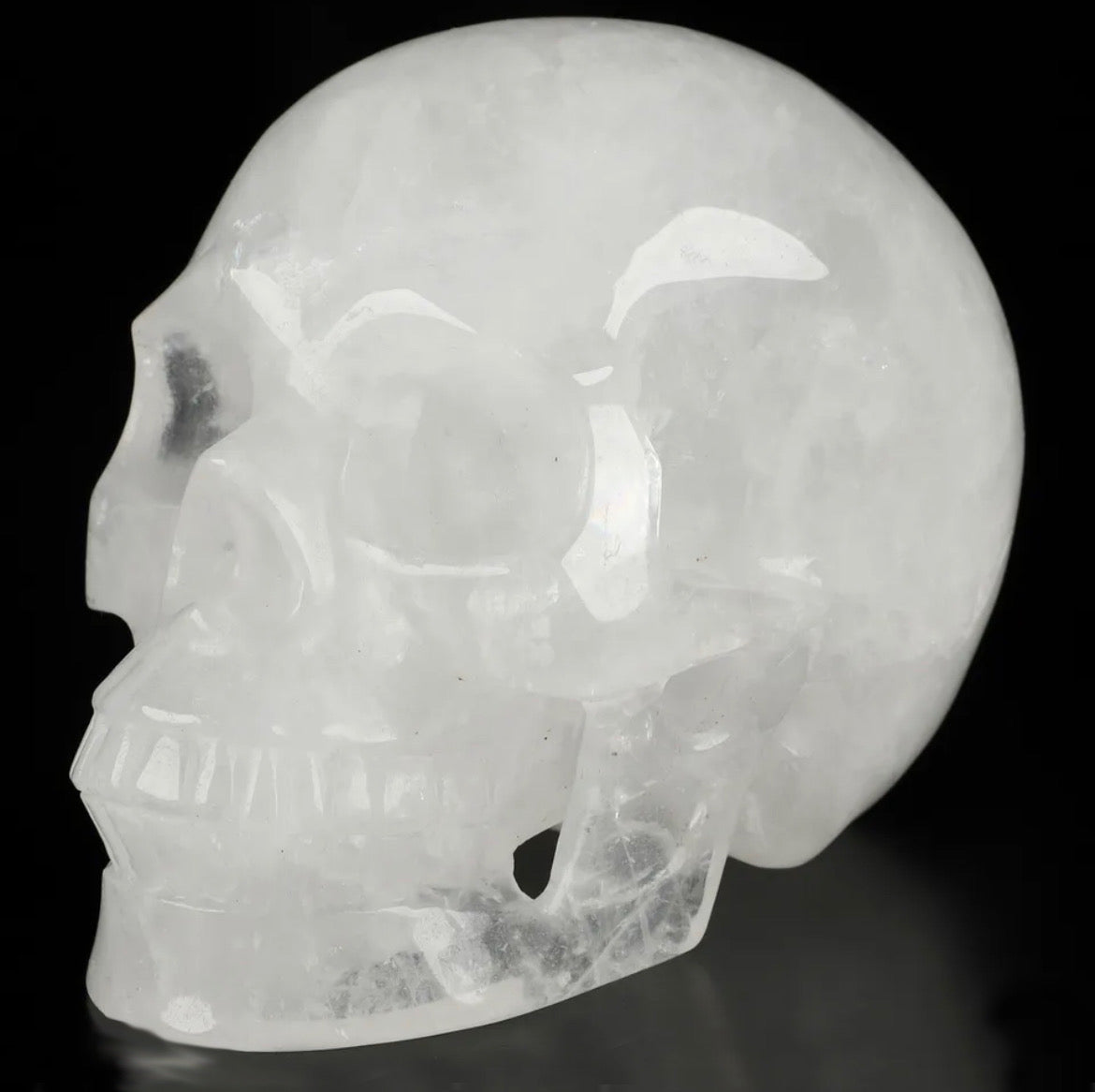 Large Quartz gemstone Skull