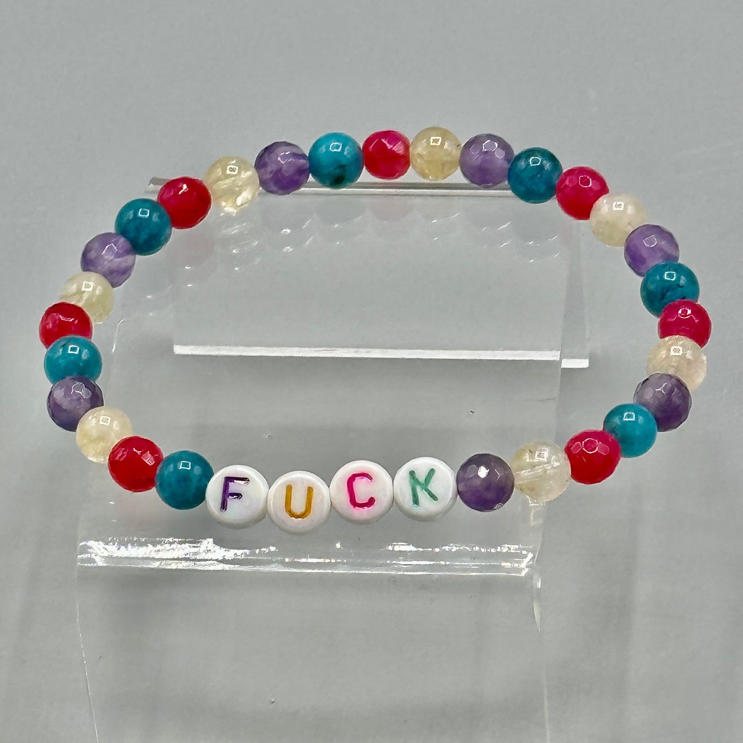 Gemstone “Fuck” Bracelet