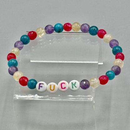 Gemstone “Fuck” Bracelet