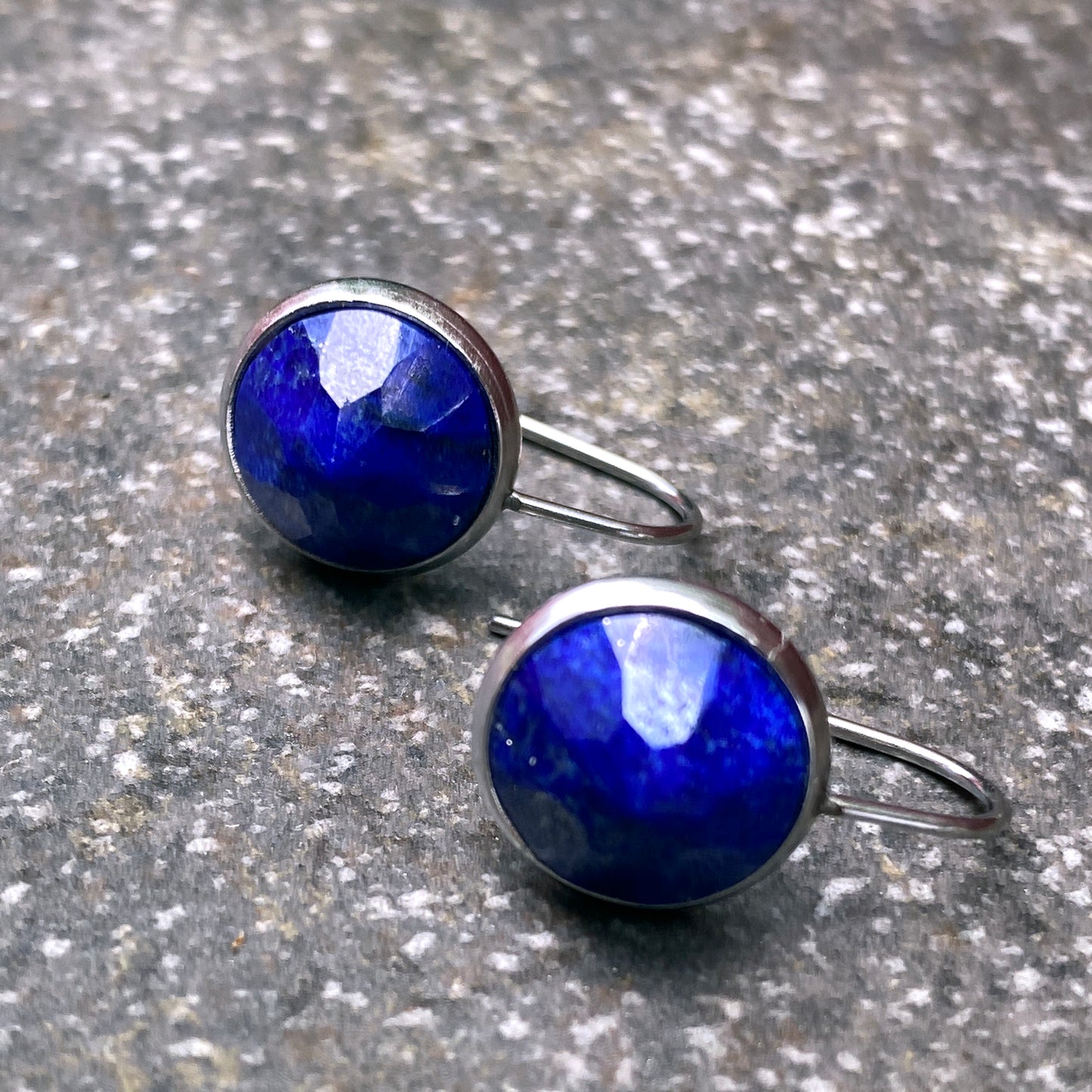 Lapis Lazuli Minimalist Earrings