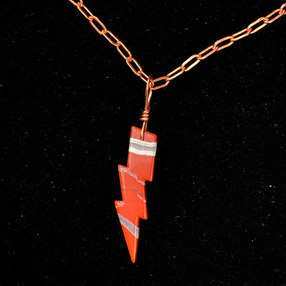 Red Jasper Thunder Bolt Necklace