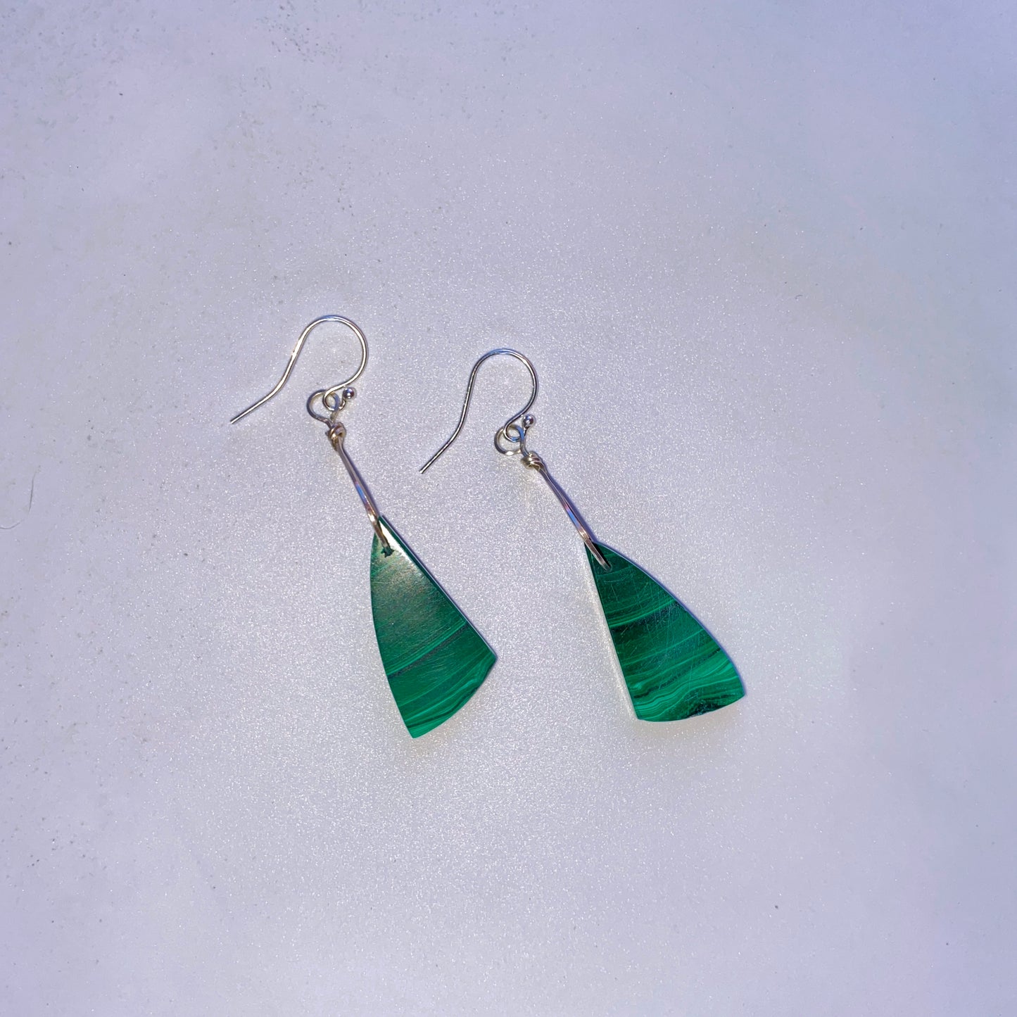 Malachite Drop Dangle Earrings