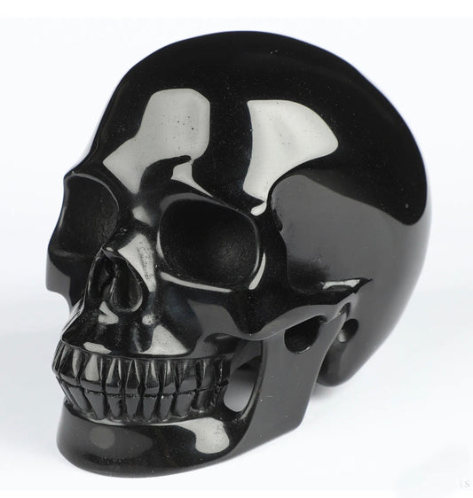 Black Obsidian Skull