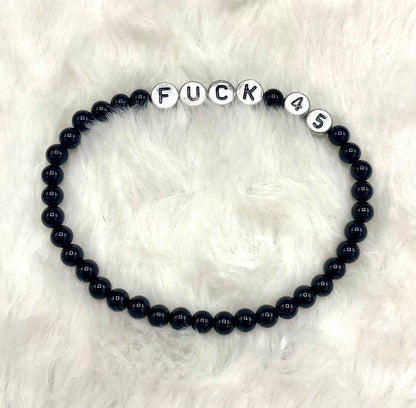 Fuck 45 onyx bracelet