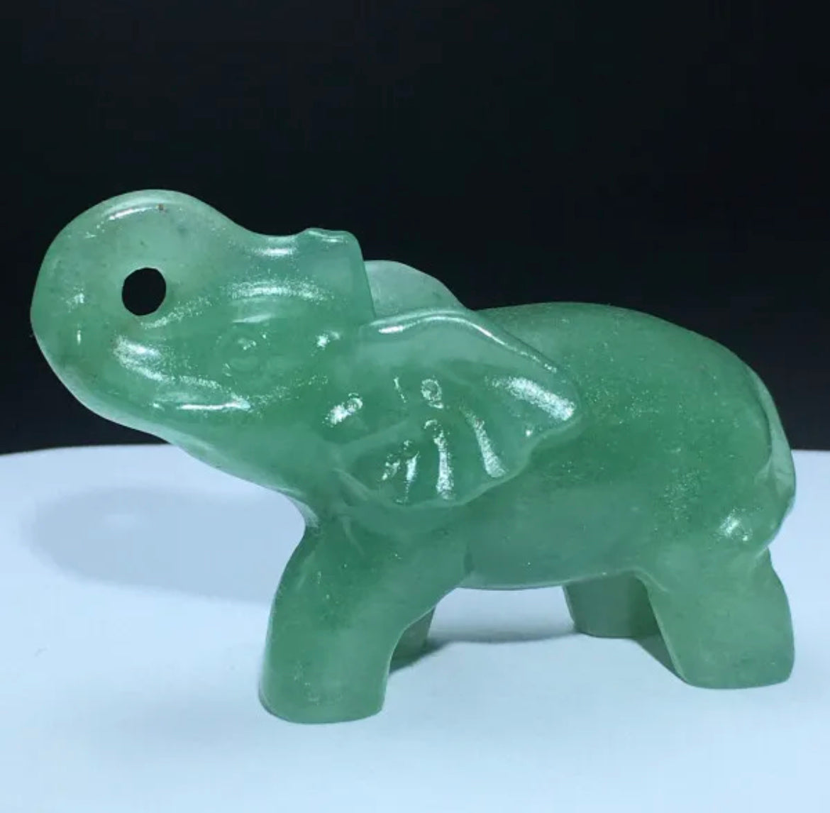 Green Aventurine Elephant Figurine