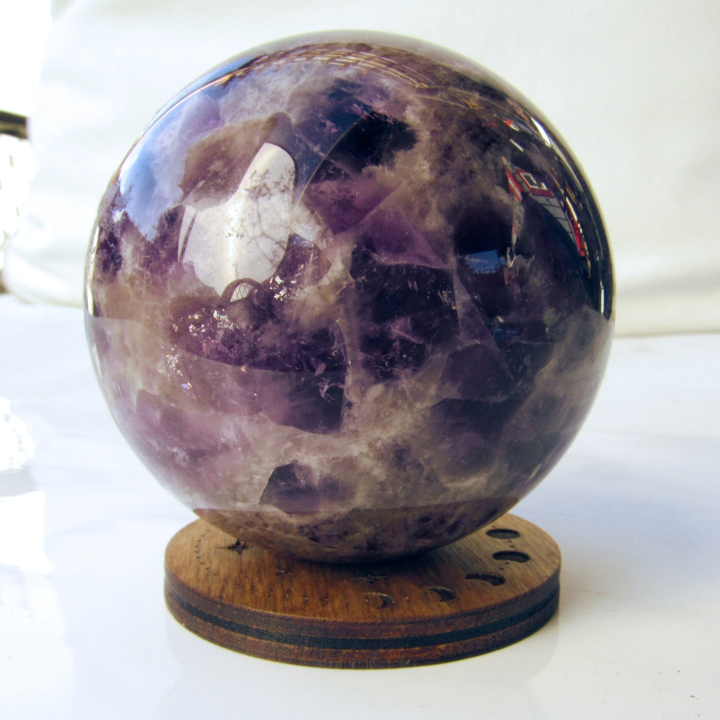 Genuine Amethyst gemstone Sphere, Reiki Healing