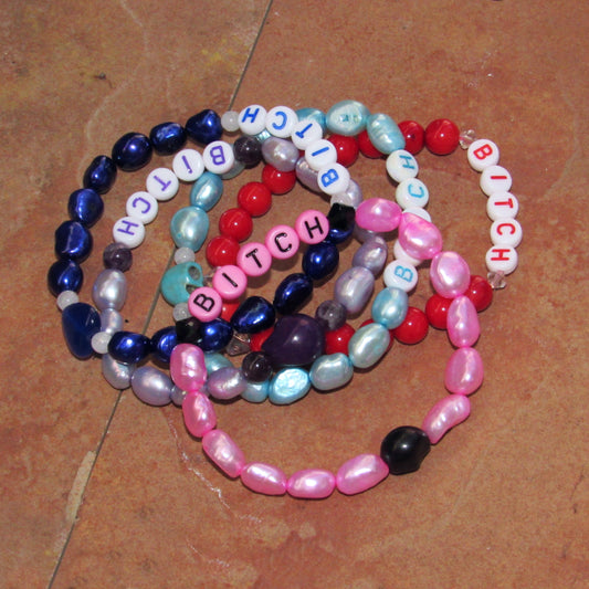 Women's "Curse Phrase" various Gemstone Bracelets