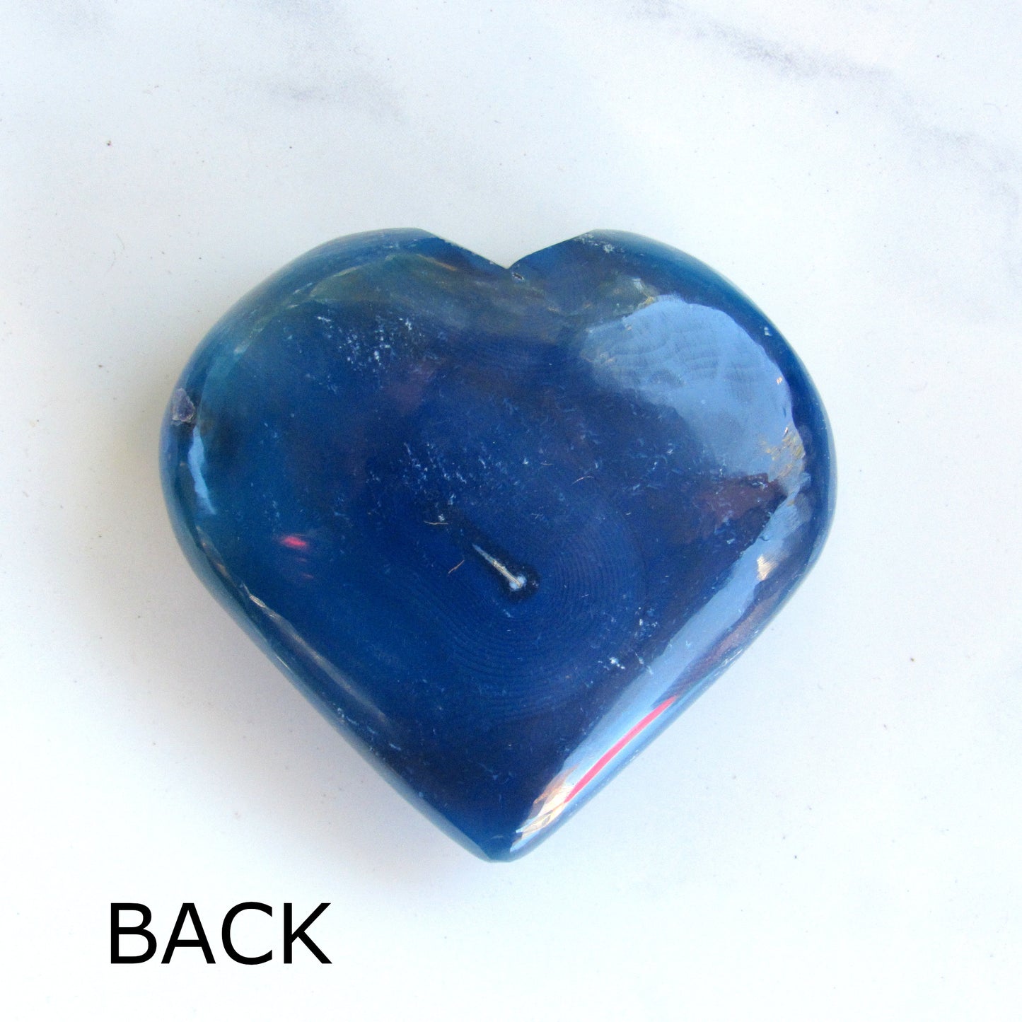 Blue onyx agate gemstone Heart