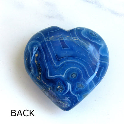 Blue onyx agate gemstone Heart