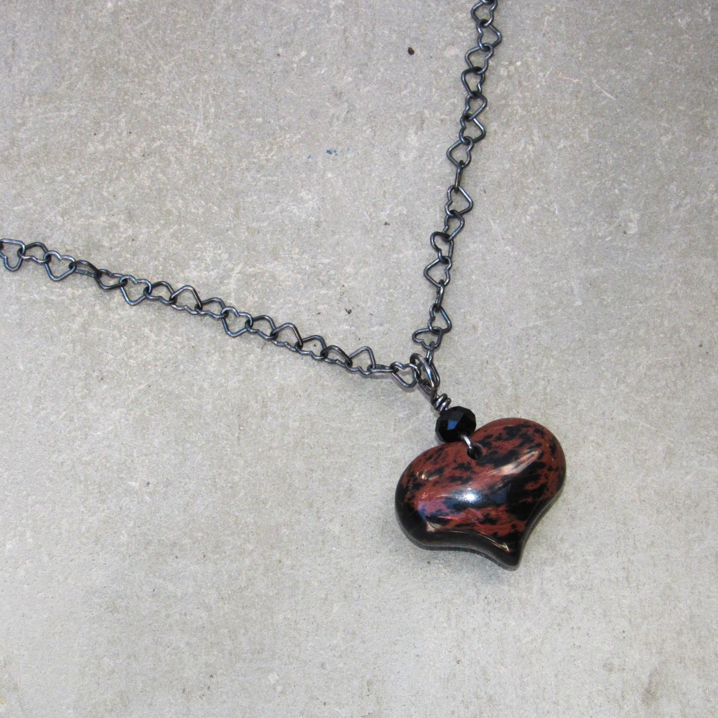 Gemstone Heart Pendants on Chain