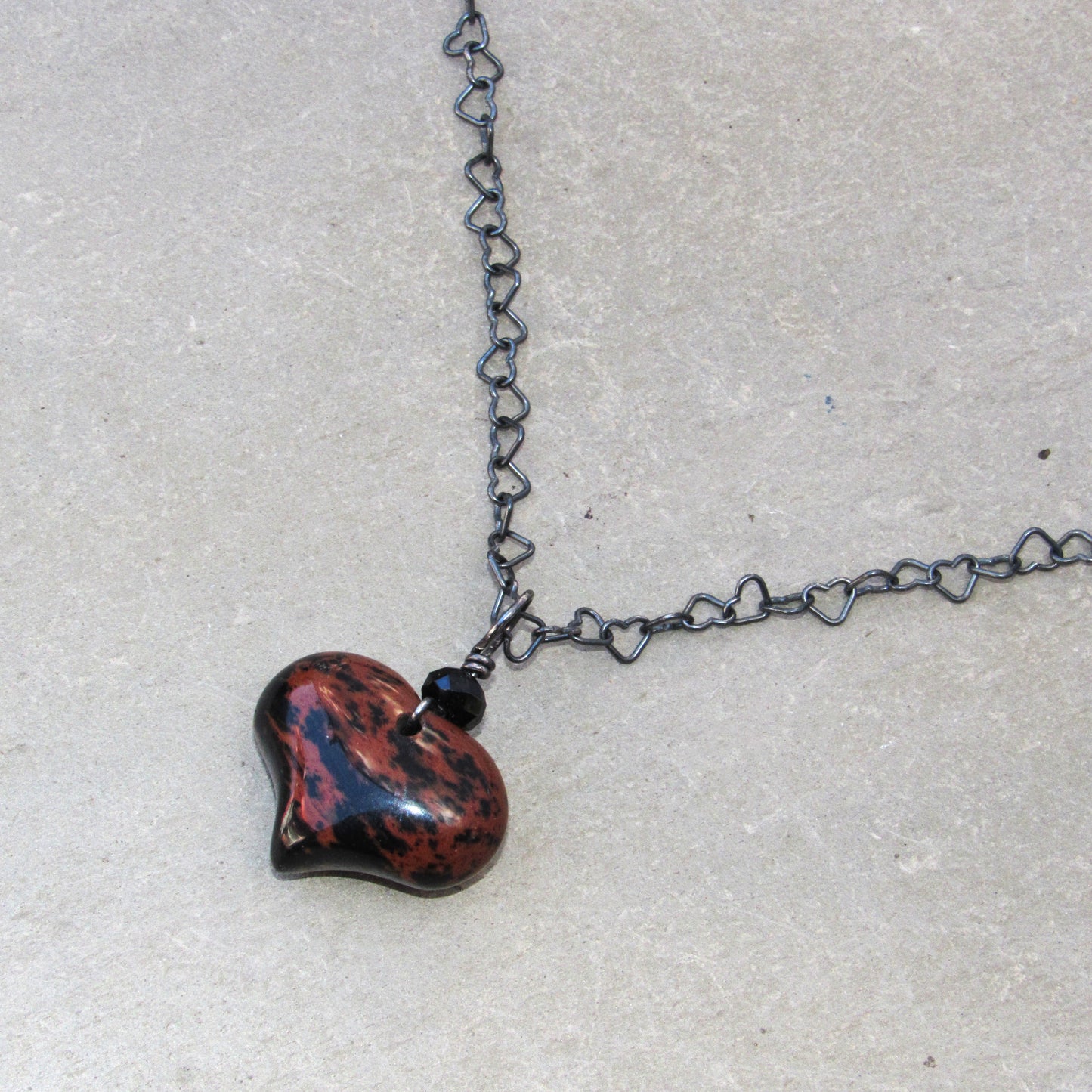 Gemstone Heart Pendants on Chain