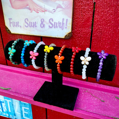 Women's Howlite Butterfly Gemstone Bracelets in Various Colors