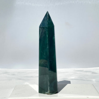 Dark Green Gemstone Tower Point healing energy Obelisk