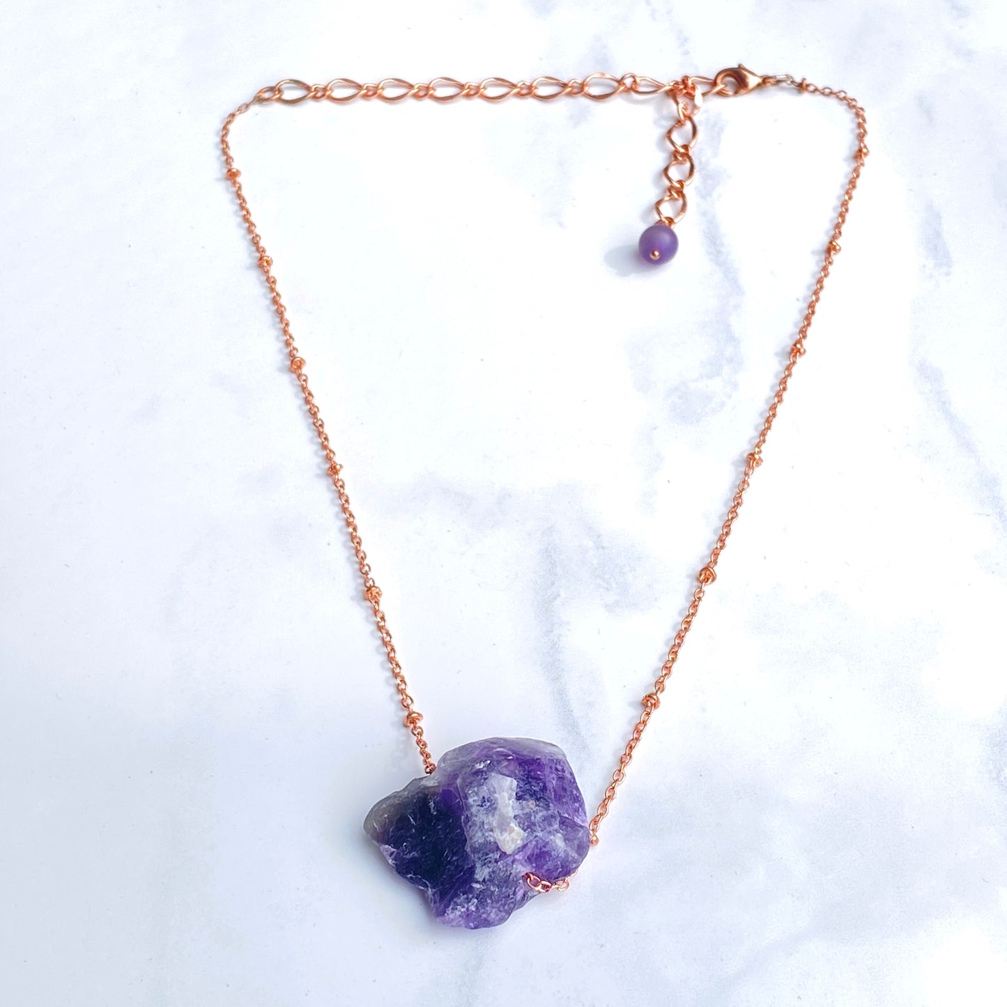 Raw Amethyst Choker Necklace