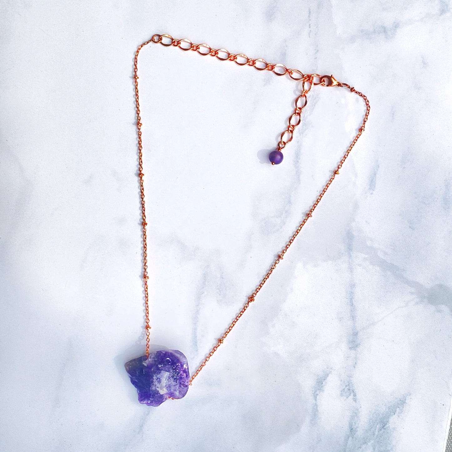 Raw Amethyst Choker Necklace