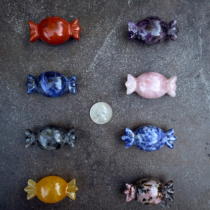Variety of Gemstone Candy Shaped Palm Stones