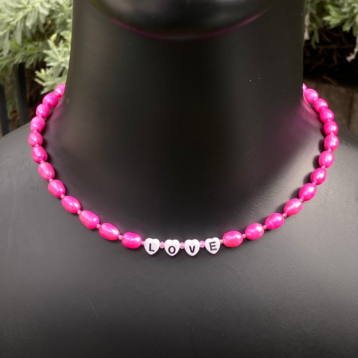 Women's Pink Freshwater Pearls & Pink Topaz, Pink Sapphire Gemstone Choker Necklace