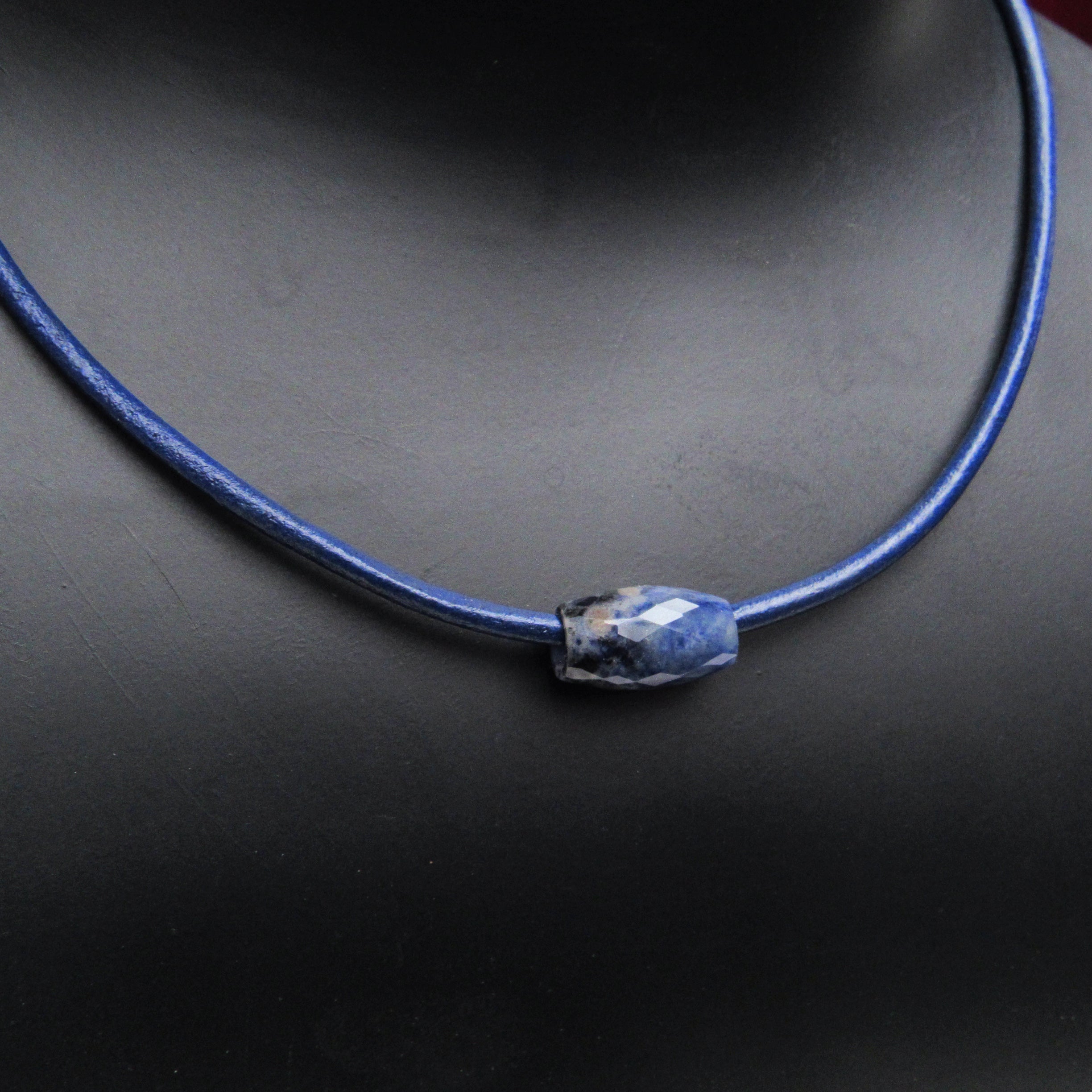 Buy White and Royal Blue Mens Wood Beaded Necklace | JaeBee Jewelry