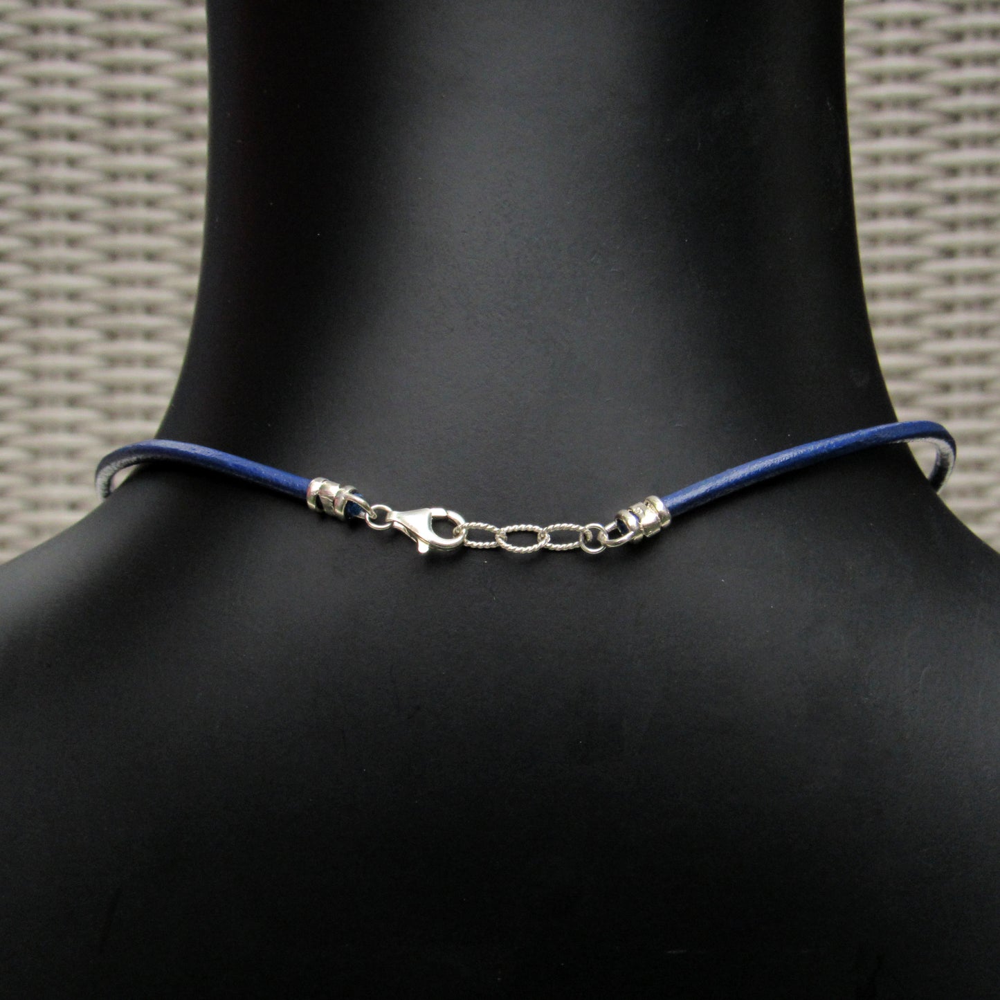Men's Minimalist Leather Necklace with Gemstone
