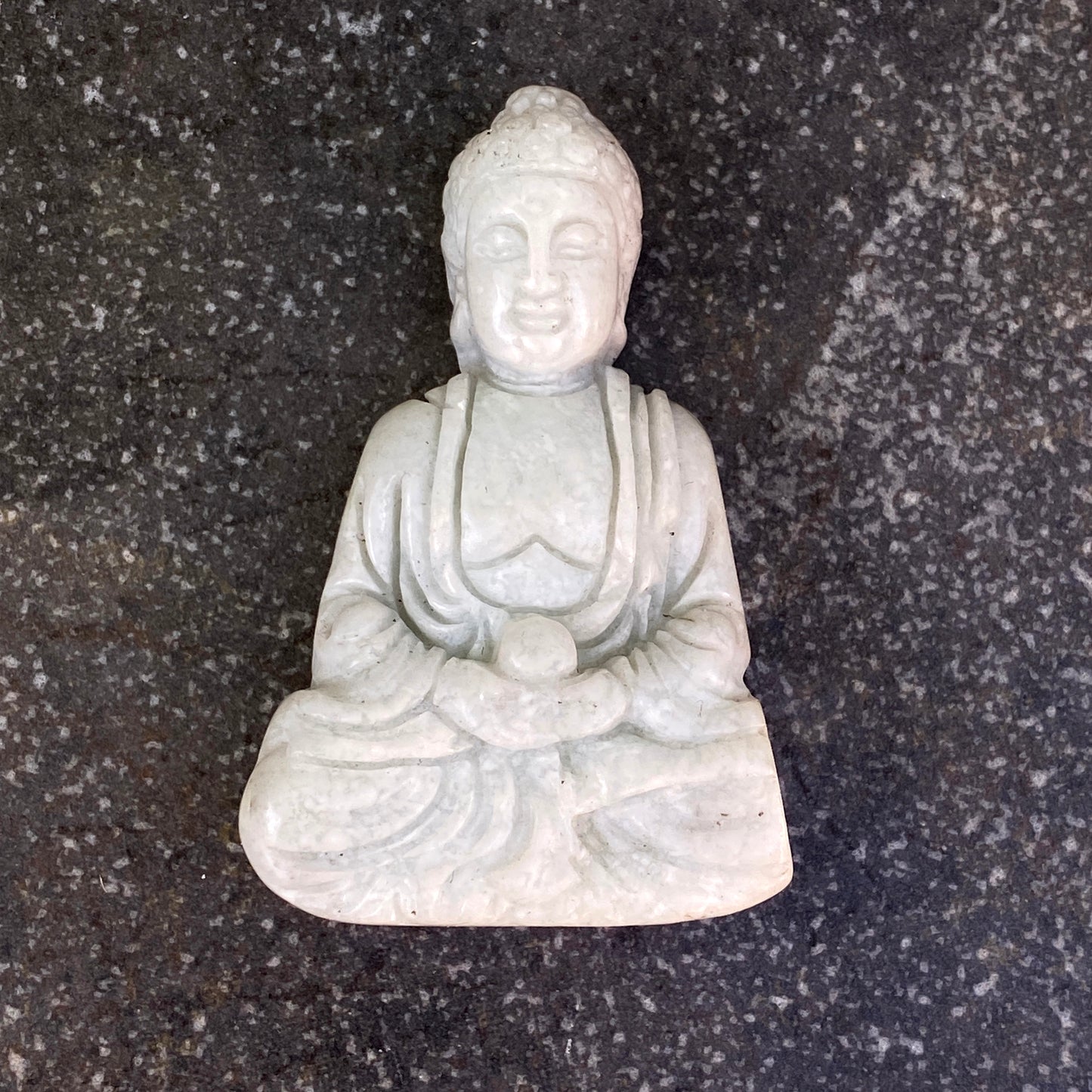 Gemstone Carved Sitting Buddha figure