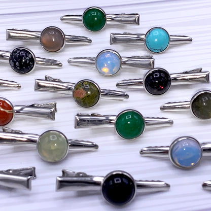 Genuine Gemstones on Metal Hairclips