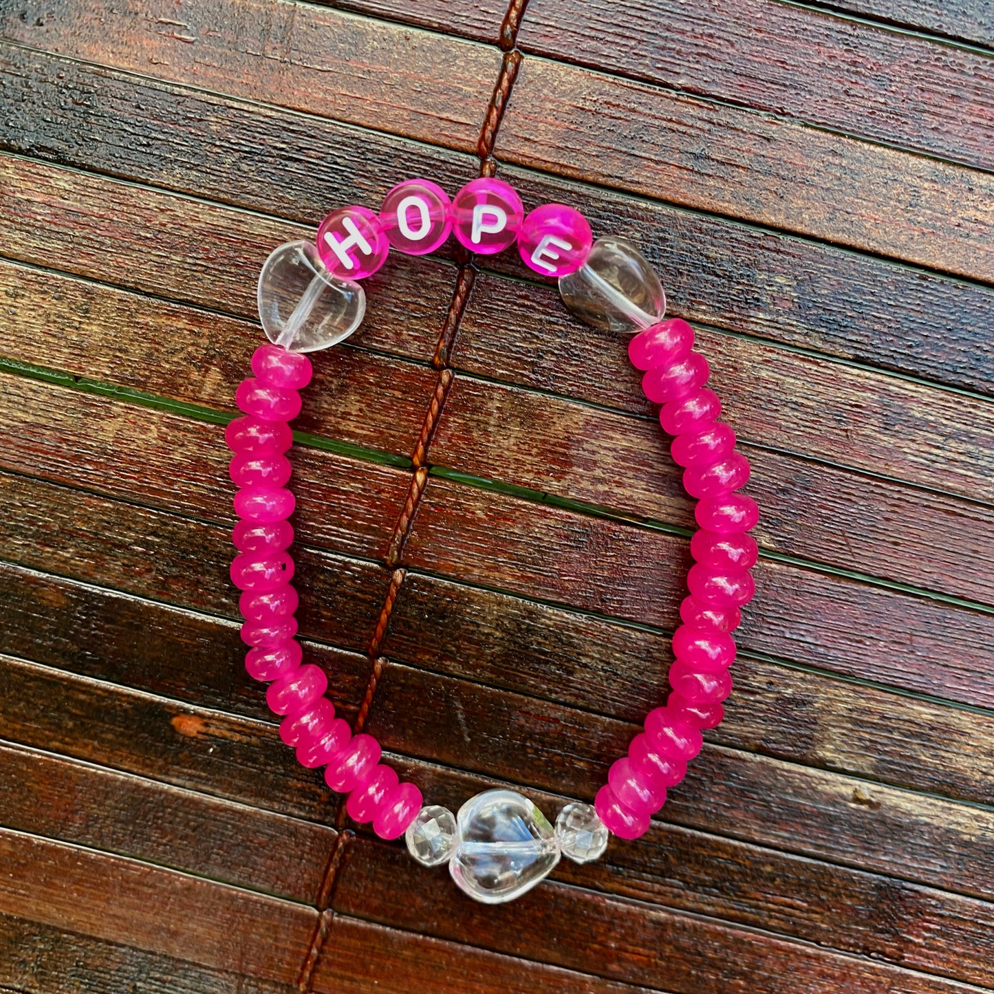 Women's Various Gemstone "HOPE" and Hearts Bracelets