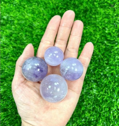 Natural lavender Amethyst Sphere ball semiprecious gemstone crystal