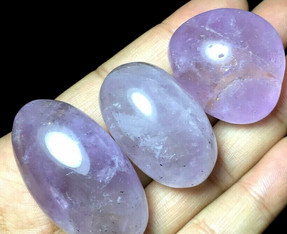 Natural Amethyst gemstone Crystal Purple palmstone