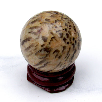 Natural zebradorite crystal gemstone semiprecious sphere ball reiki healing with stand