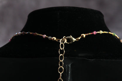 Womans "LOVE" Gemstone Choker Necklace