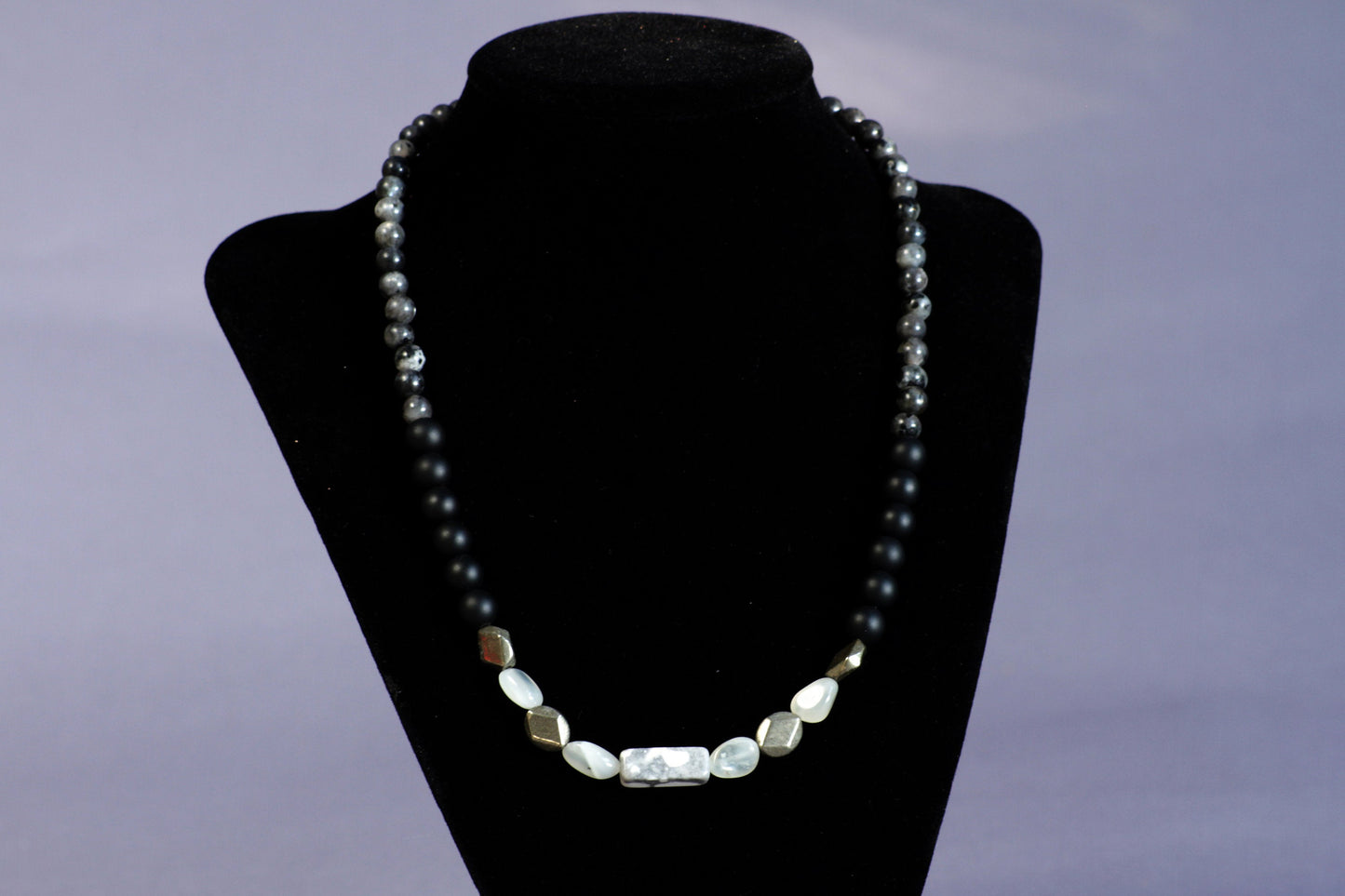 Men's White Turquoise Gemstone Necklace