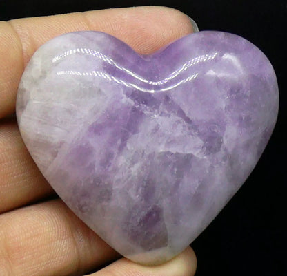 Natural Amethyst Gemstone crystal heart