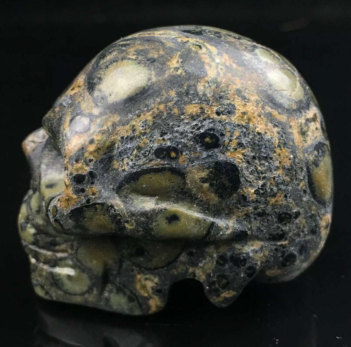 Natural Kambaba Jasper gemstone Skull
