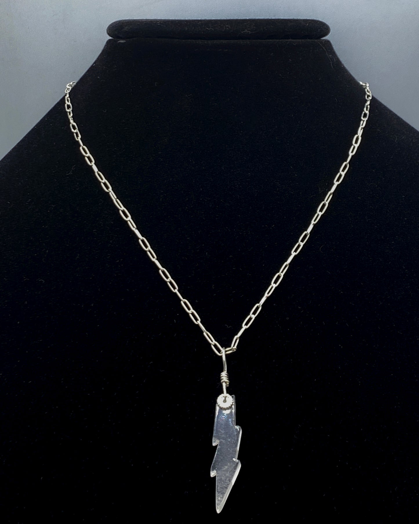 Quartz gemstone Bolt on sterling silver Necklace